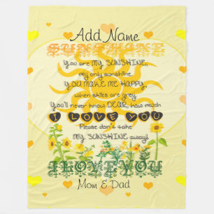 You Are My Sunshine Fleece Blanket