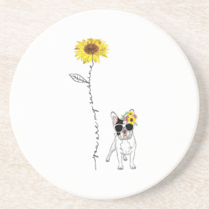 You Are My Sunshine French Bulldog Gift Coaster