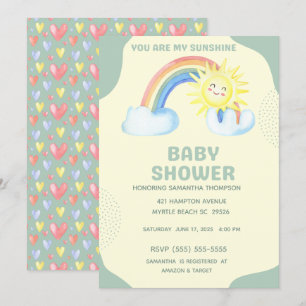 You Are My Sunshine Gender Neutral Baby Shower Invitation
