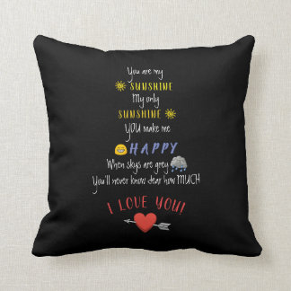 You Are My Sunshine Gift Quote Cushion