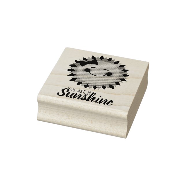 You Are My Sunshine Girly Sun Rubber Stamp (Stamp)