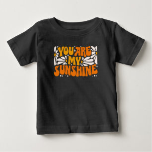 You Are My Sunshine Groovy Graphic Baby T-Shirt