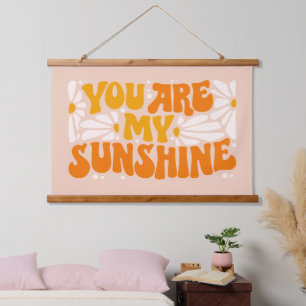 You Are My Sunshine Groovy Graphic Hanging Tapestry