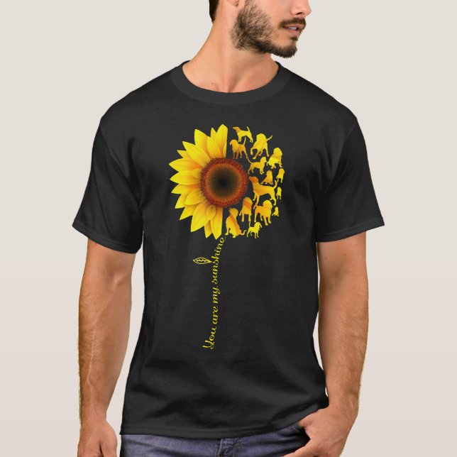 You Are My Sunshine Half Sunflower Beagle T-Shirt (Front)