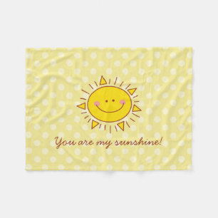 You Are My Sunshine Happy Cute Sunny Day Fleece Blanket