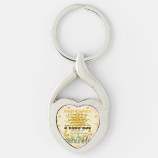 You are my sunshine heart design key ring