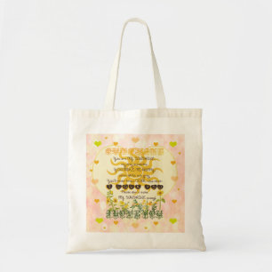 You are my sunshine heart design tote bag