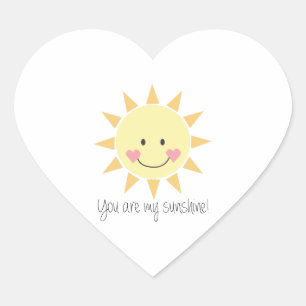 You Are My Sunshine! Heart Sticker