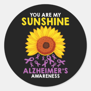 You Are My Sunshine Heimerheimer's Awareness Classic Round Sticker