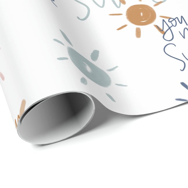 You Are My Sunshine in Earth Tones Wrapping Paper (Roll Corner)
