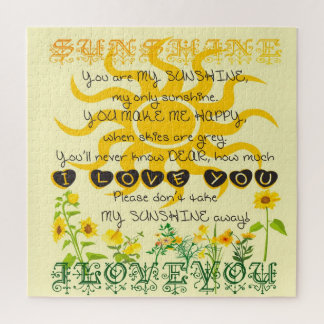 You are My Sunshine Jigsaw Puzzle