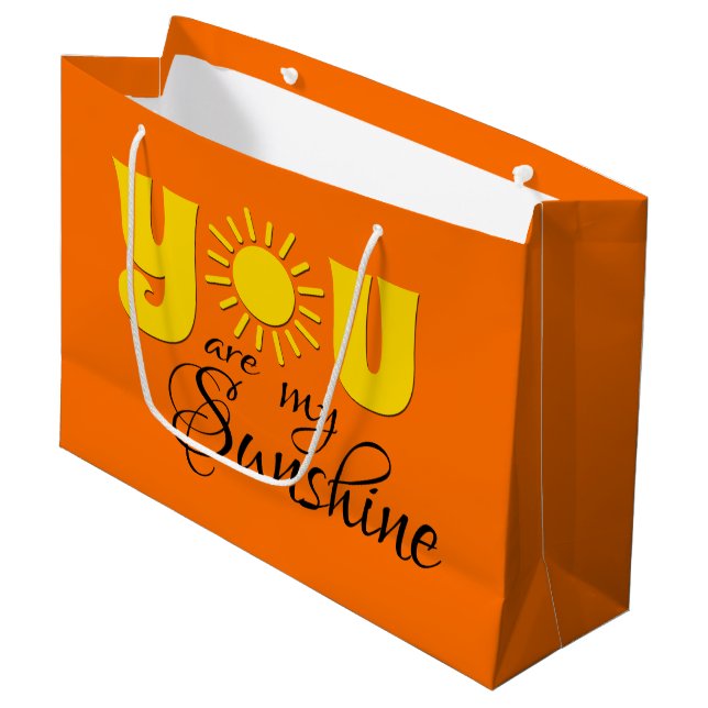 You are my sunshine large gift bag (Front Angled)