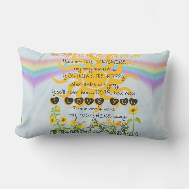 You Are My Sunshine Lumbar Cushion (Front)