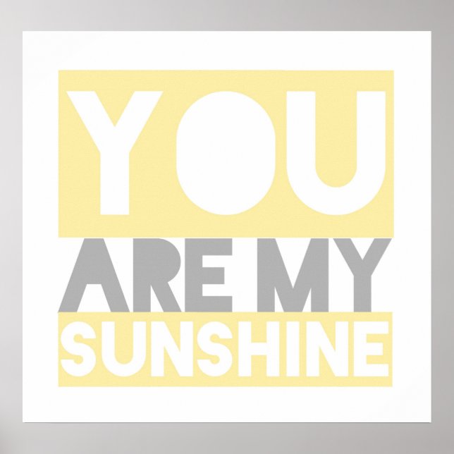 You Are My Sunshine lyrics poster (Front)