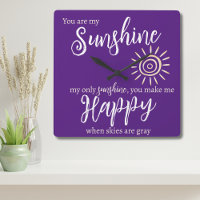 You Are My Sunshine Make Me Happy Purple with Sun