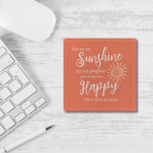 You Are My Sunshine Make Me Happy Sun Peach Orange