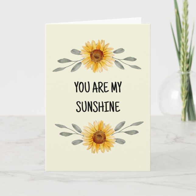 You are my sunshine Mum Happy Mothers Day Card (Front)