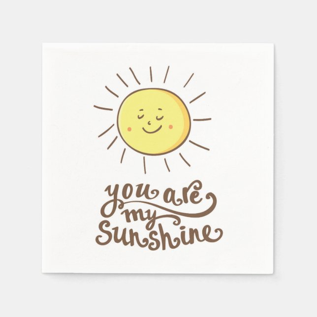 You Are My Sunshine Napkin (Front)