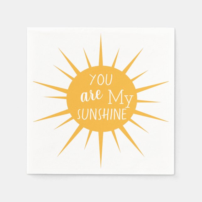 You are my sunshine napkin (Front)