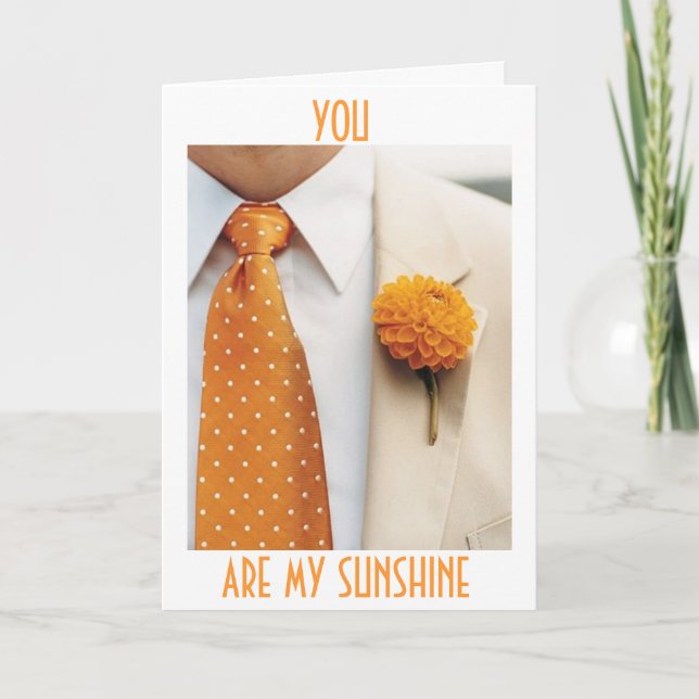 YOU ARE MY SUNSHINE ON A CLOUDY DAY VALENTINE HOLIDAY CARD (Front)