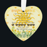 You are my Sunshine Ornament<br><div class="desc">Small little hearts spell the words I love you in this happy little artwork surrounded by little hearts.</div>