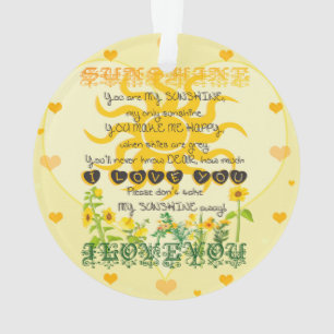 You are my Sunshine Ornament