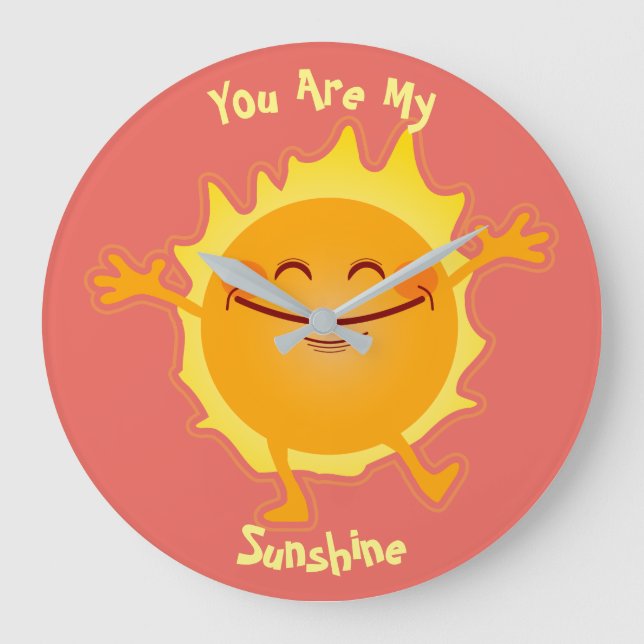 You Are My Sunshine Personalised Large Clock (Front)
