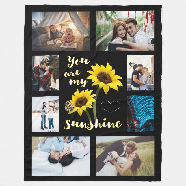 You are my Sunshine Photo Fleece Blanket (Front)