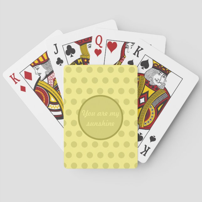 You Are My Sunshine Playing Cards (Butter Yellow) (Back)