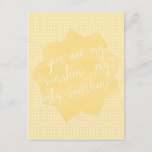 You are my Sunshine postcard