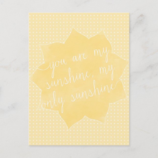You are my Sunshine postcard (Front)