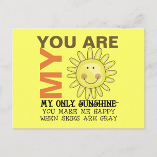 You Are My Sunshine Postcard