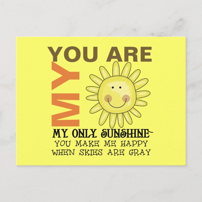 You Are My Sunshine Postcard (Front)