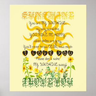You are my sunshine. poster