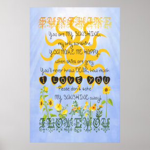 You are my sunshine. poster