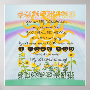 You Are My Sunshine Poster