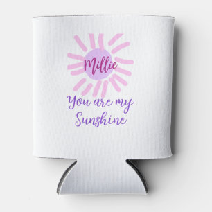 you are my sunshine purple pink pastel sun rays mo can cooler