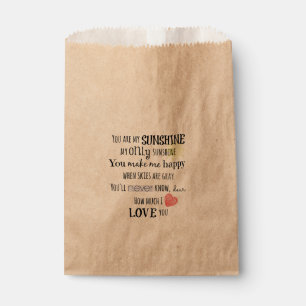 You are my Sunshine Quote Favour Bags