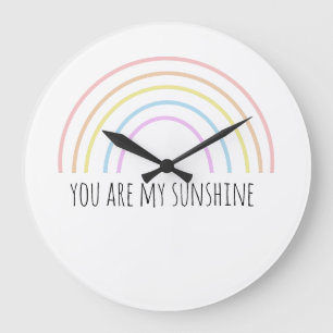 You are my sunshine rainbow clock