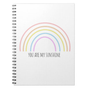 You are my sunshine rainbow notebook