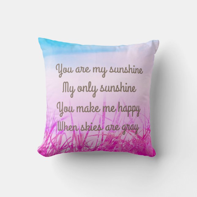 You are my sunshine, romantic cushion (Front)