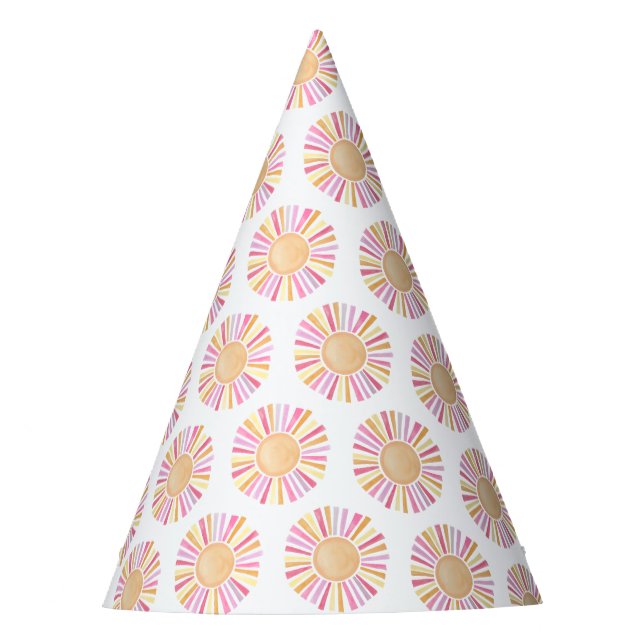 You are my sunshine sun girl birthday party party hat (Front)