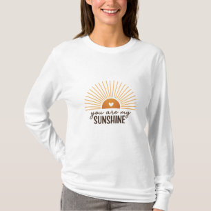 You Are My Sunshine Sunburst Design Modern Boho T-Shirt