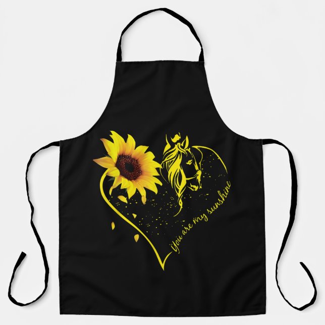 You Are My Sunshine Sunflower And Horse Apron (Front)