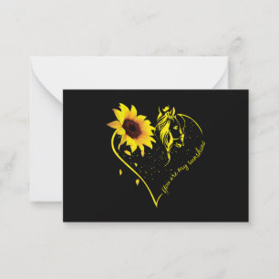 You Are My Sunshine Sunflower And Horse Card