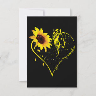 You Are My Sunshine Sunflower And Horse Card