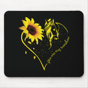 You Are My Sunshine Sunflower And Horse Mouse Mat