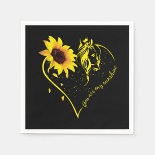 You Are My Sunshine Sunflower And Horse Napkin