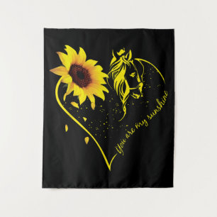 You Are My Sunshine Sunflower And Horse Tapestry