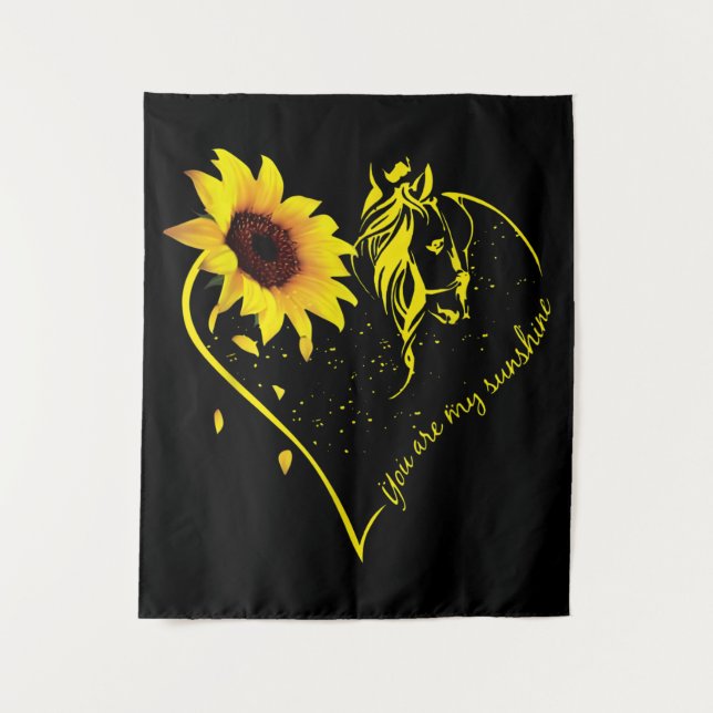You Are My Sunshine Sunflower And Horse Tapestry (Front)